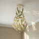Broche 3 Light 9 inch Champagne Green Tea Semi Flush Ceiling Light