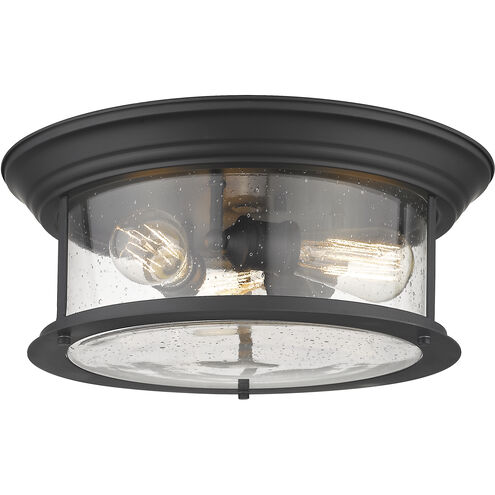 Sonna 3 Light 15.5 inch Matte Black Flush Mount Ceiling Light