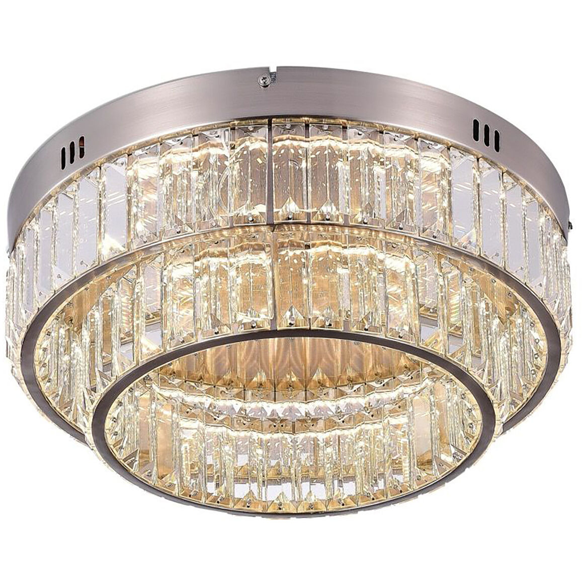 Stella LED 15.74 inch Satin Nickel Flush Mount Ceiling Light