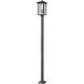 Aspen 3 Light 116.87 inch Black Outdoor Post Mounted Fixture