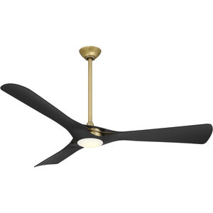 Bridge 60 inch Legacy Brass with Coal with Coal Blades Smart Ceiling Fan