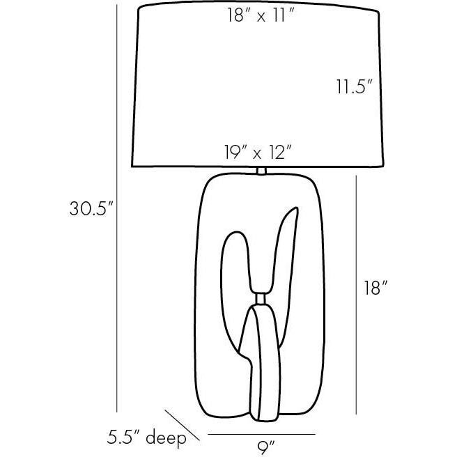 Harleen 30.5 inch 150 watt White Table Lamp Portable Light