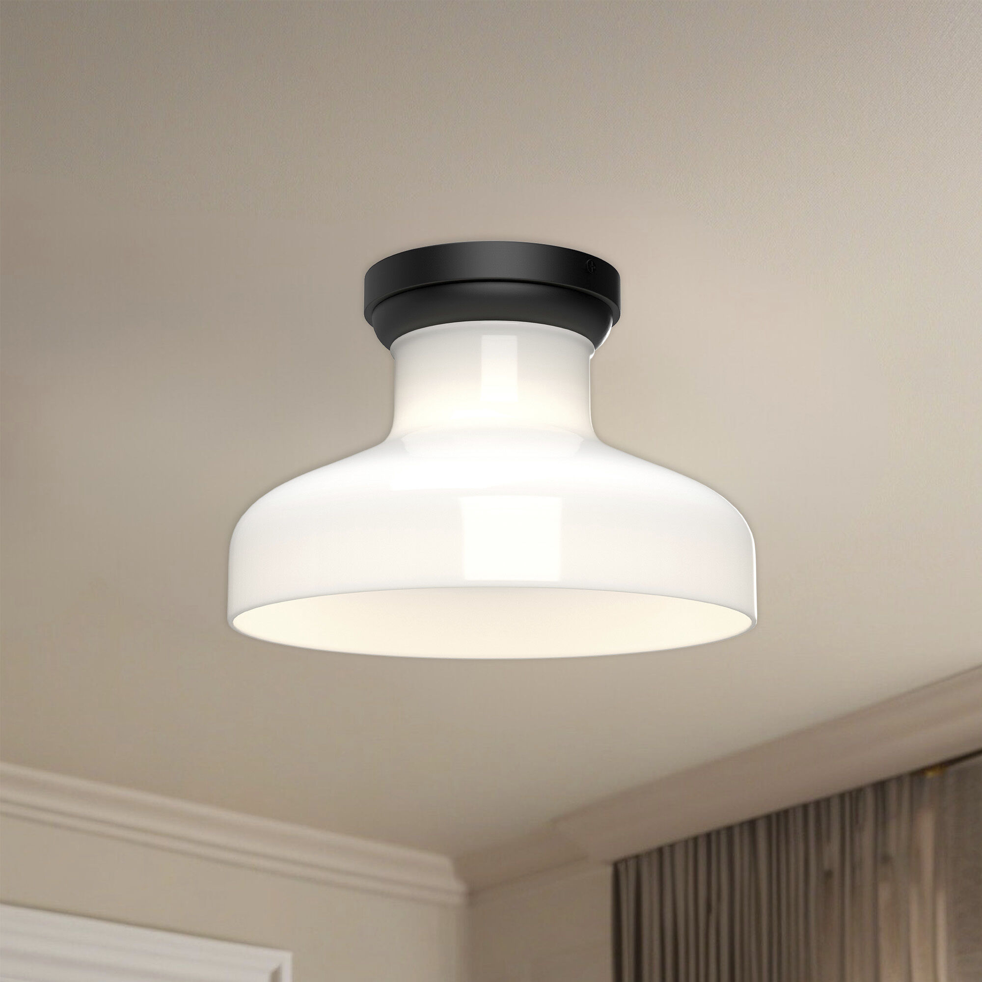 Alora Mood Westlake 1 Light 11.13 inch Matte Black Flush Mount Ceiling Light