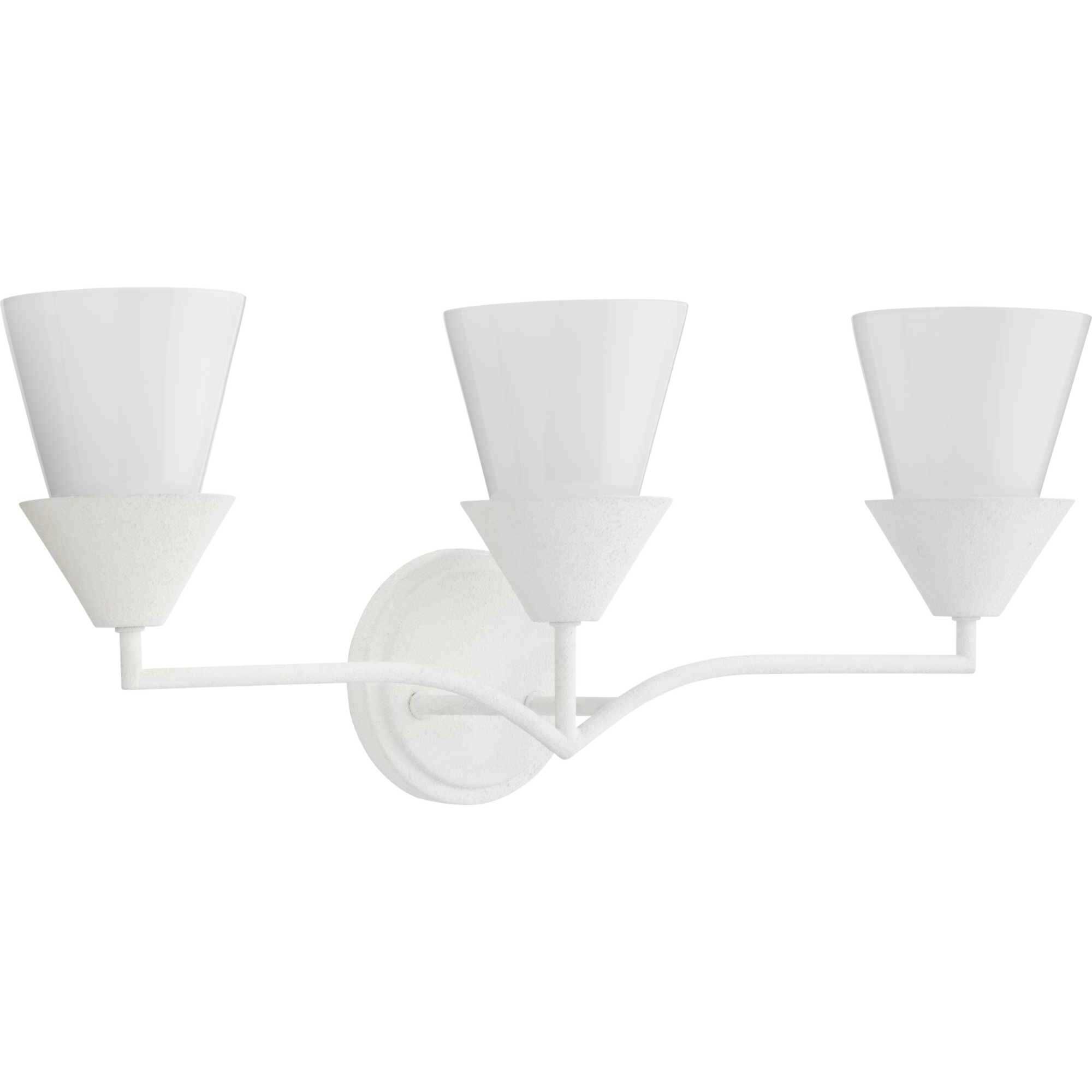Pinellas 3 Light 24 inch White Plaster Vanity Light Wall Light, Design Series