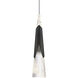 Kilt 1 Light 4 inch Black Mini Pendant Ceiling Light in 3000K