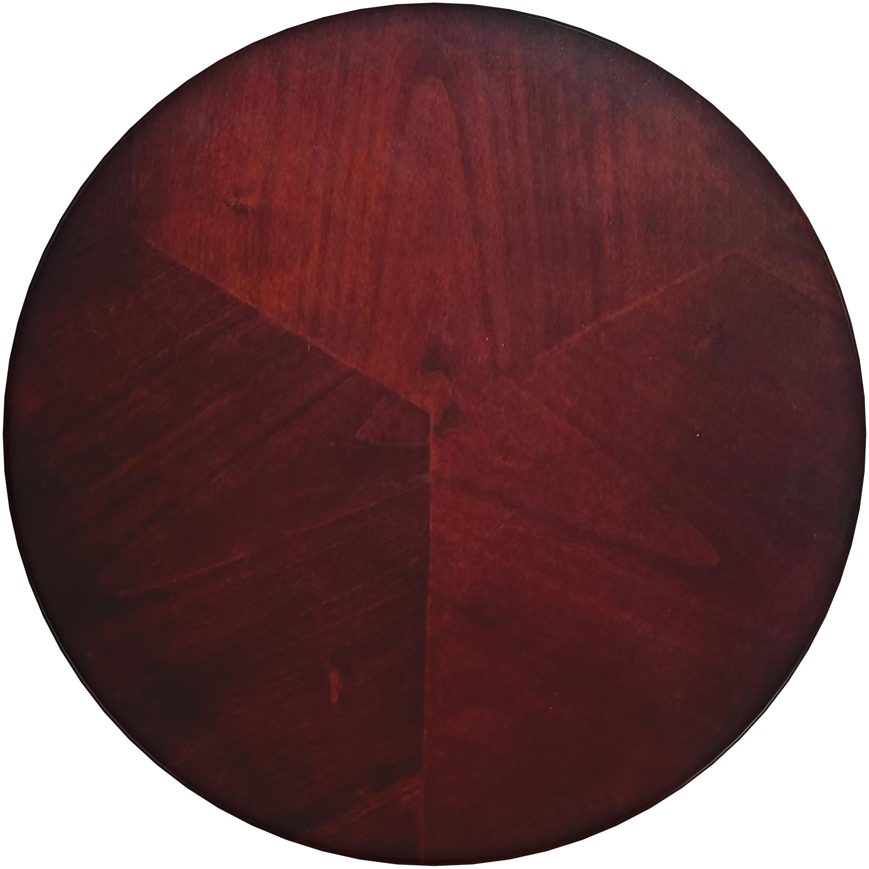 Florence Pedestal Side Table in Medium Brown