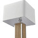 Webb 36 inch 150 watt Natural and Polished Nickel with Clear Table Lamp Portable Light
