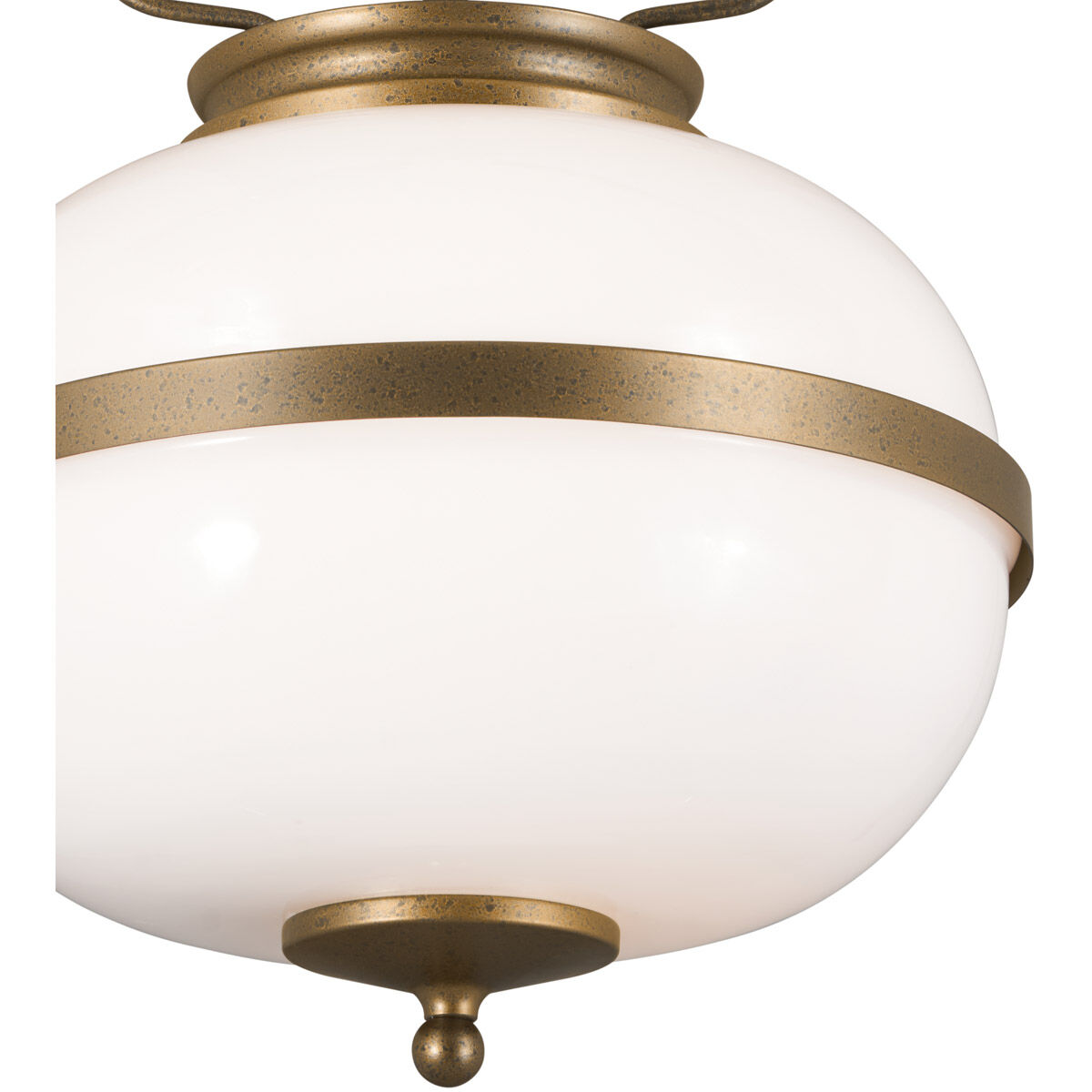 Homestead Opal 2 Light 12 inch Champagne Bronze Pendant Ceiling Light, Opal