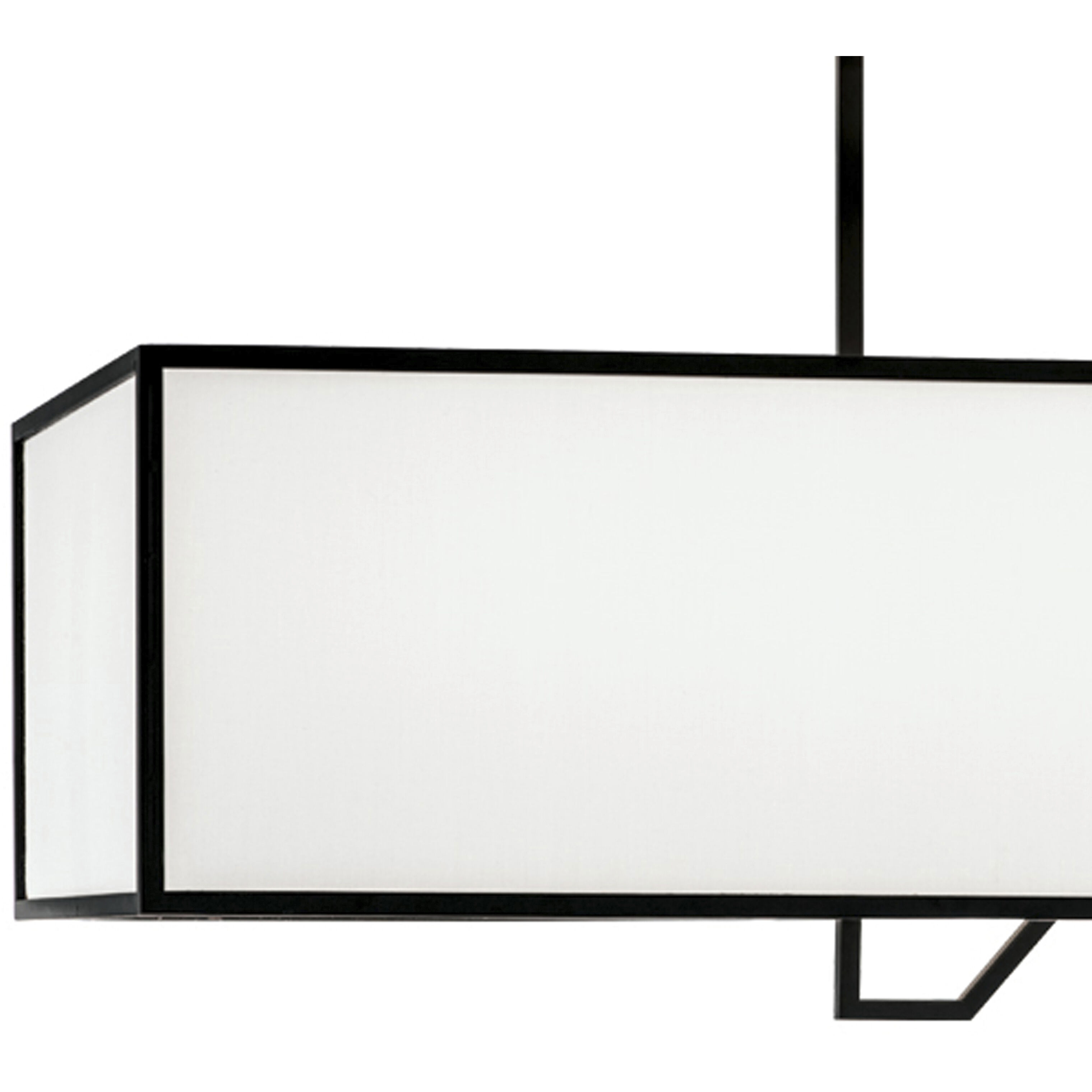 Moiselle 6 Light 48 inch Matte Black Linear Chandelier Ceiling Light