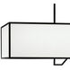 Moiselle 6 Light 48 inch Matte Black Linear Chandelier Ceiling Light