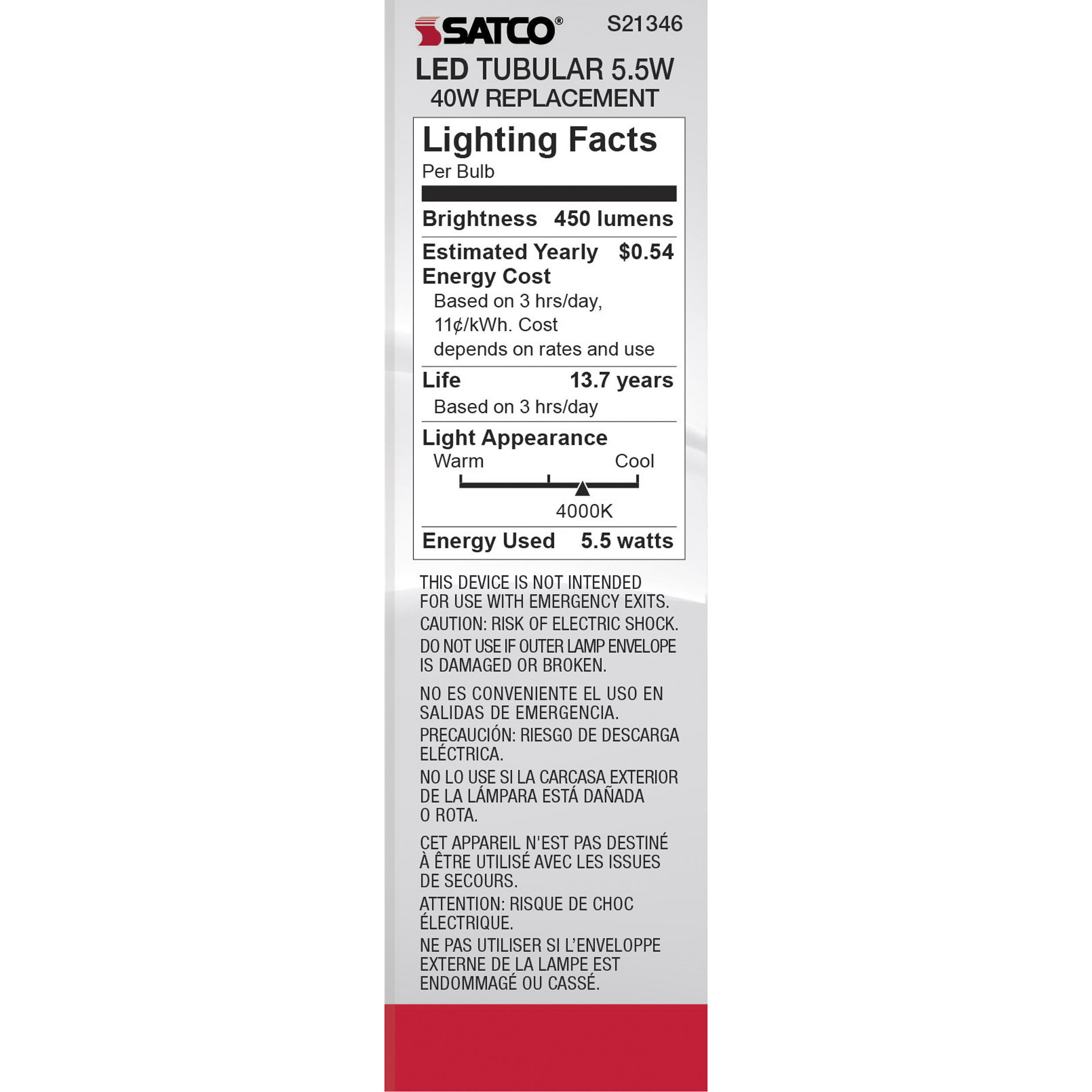 Lumos LED Medium Medium 5.50 watt 4000K LED Filament