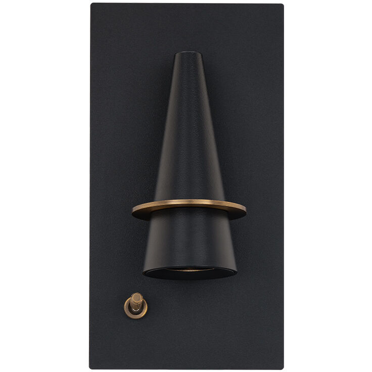 Wizard Indoor Wall Lighting in Black Aged Brass