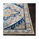 John 87 X 63 inch Dark Blue/Aqua/Black/Charcoal/Navy/Ivory Rugs, Rectangle