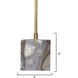 Hex 1 Light 6 inch Antique Brass Pendant Ceiling Light