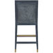 Santos 40 inch Vintage Navy and Satin Brass and Barrett Dusk Counter Stool