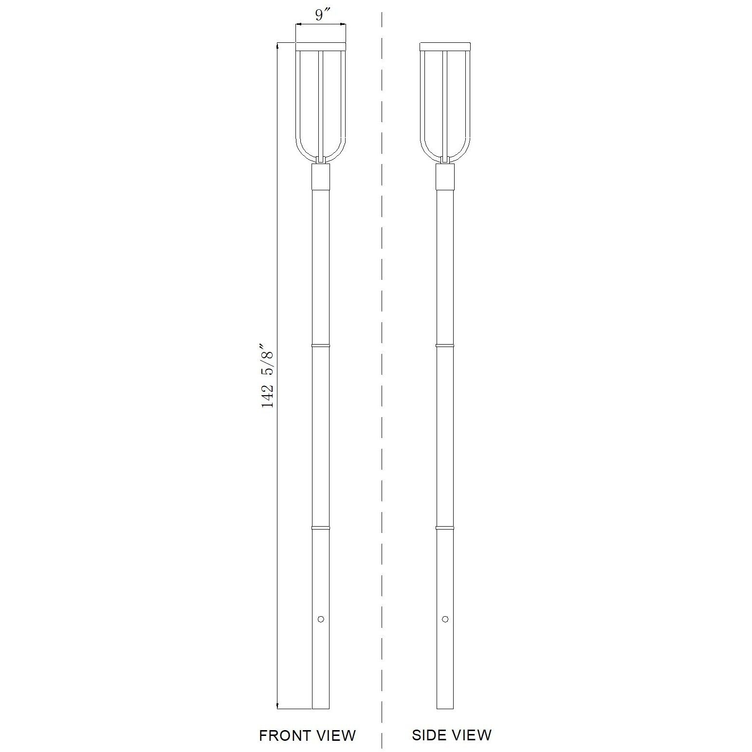 Leland LED 142.75 inch Sand Black Outdoor Post Mounted Fixture