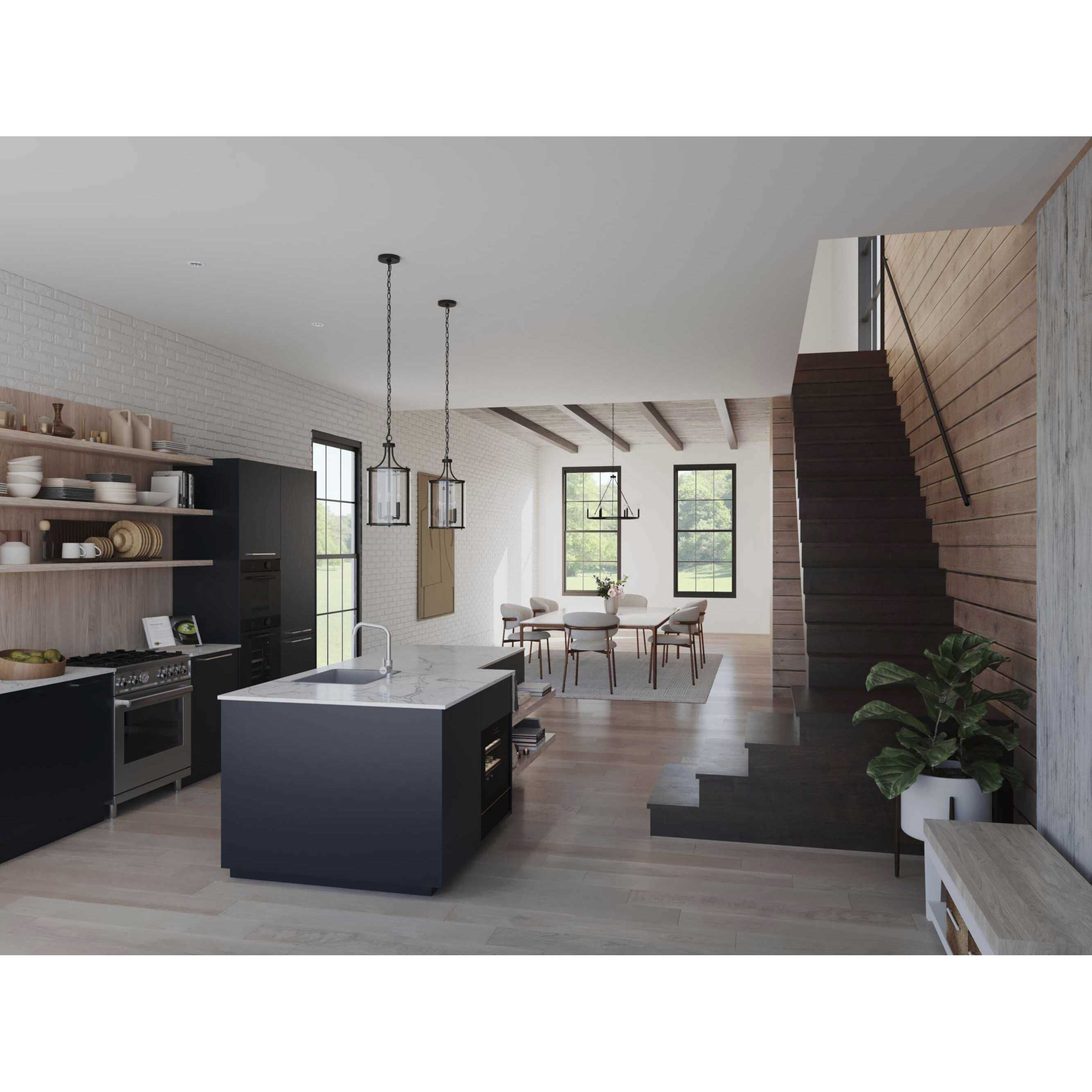 Gilliam 6 Light 27.62 inch Matte Black Chandelier Ceiling Light