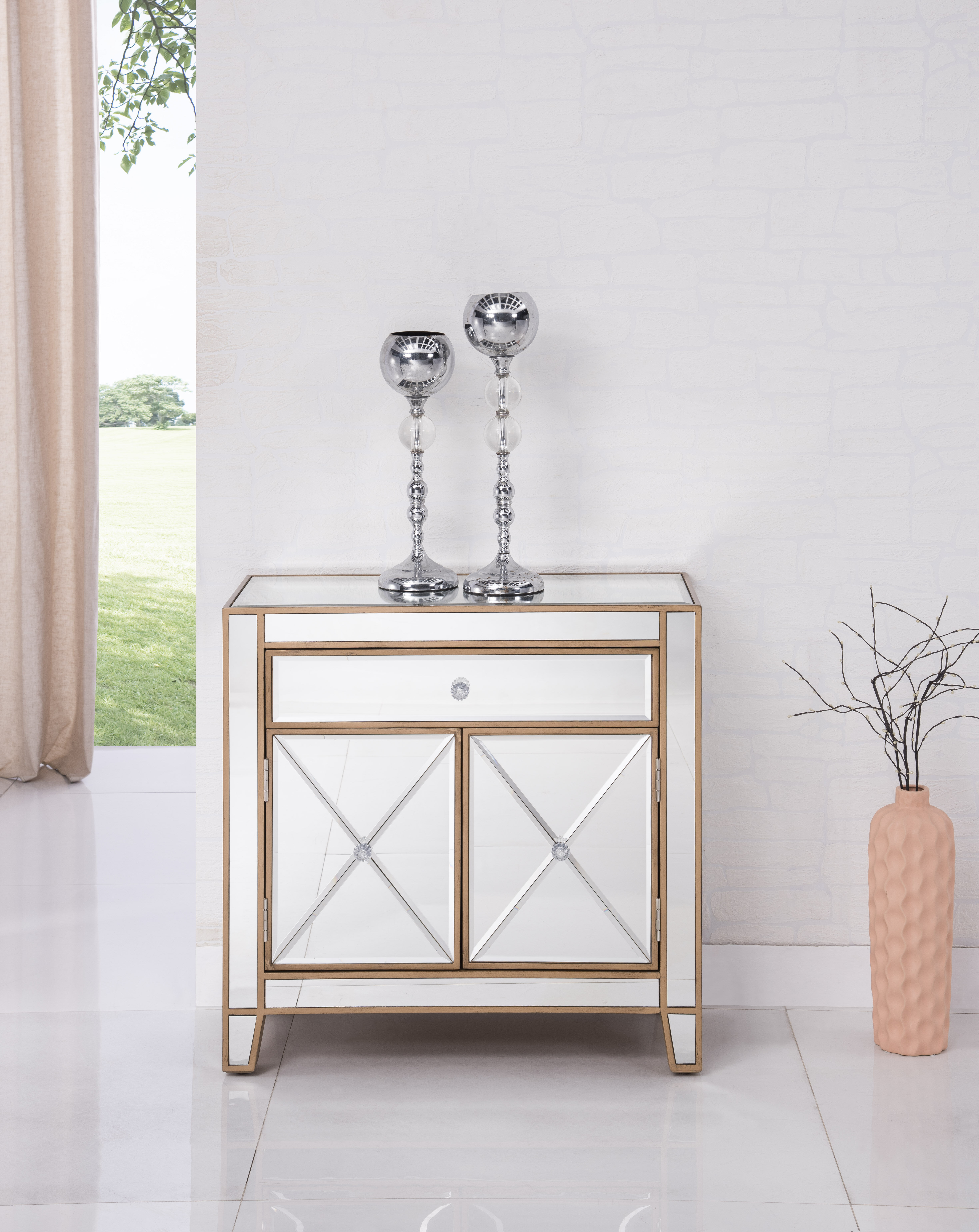 Contempo Silver Cabinet