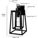 Denzell 1 Light 17.25 inch Powder Coated Black Outdoor Wall Sconce
