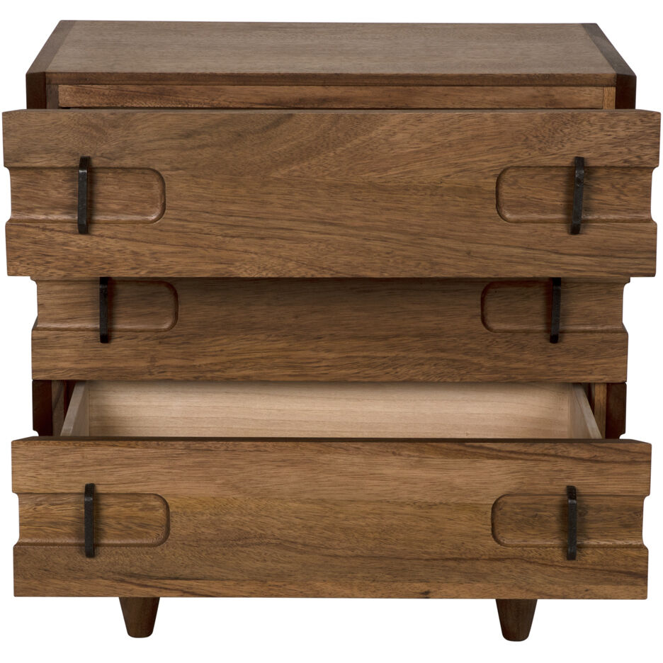 David 32.5 X 32 inch Dark Walnut Side Table