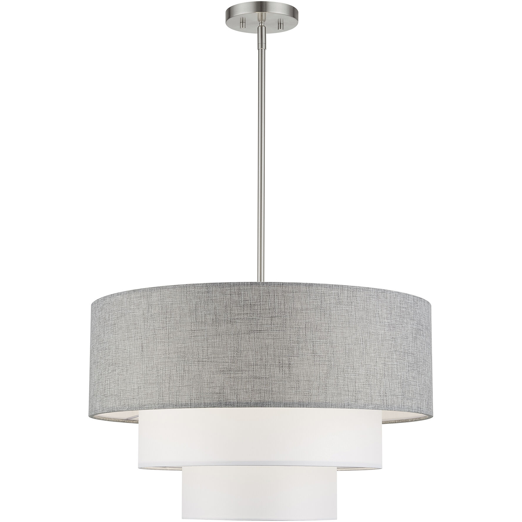Brookmeade 4 Light 23 inch Brushed Nickel Pendant Chandelier Ceiling Light