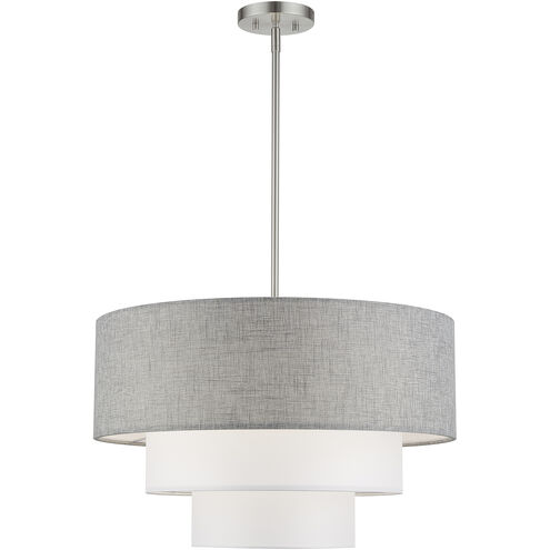 Brookmeade 4 Light 23 inch Brushed Nickel Pendant Chandelier Ceiling Light