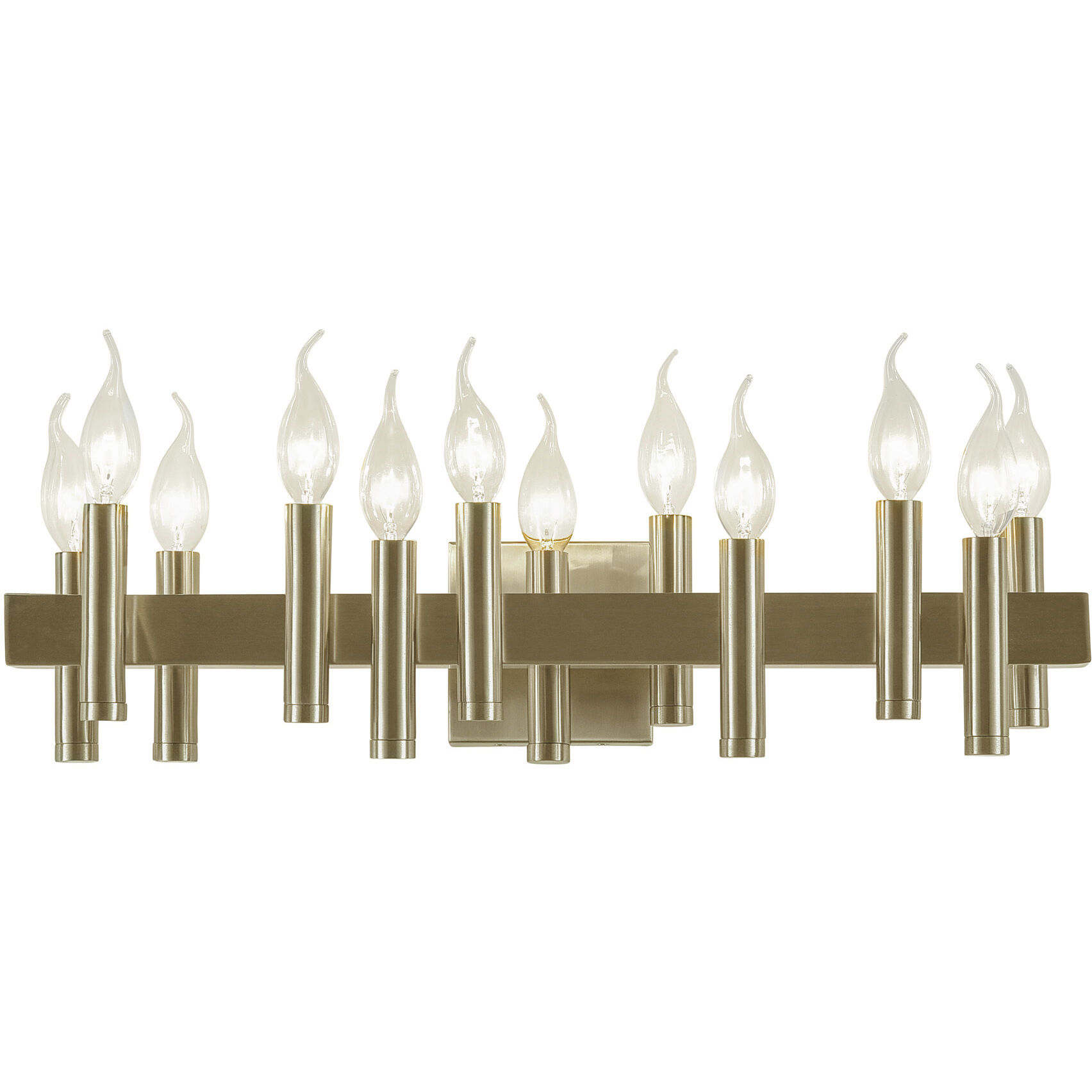 Collette 12 Light 24 inch Antique Brass Bath Vanity Light Wall Light in Brushed Brass