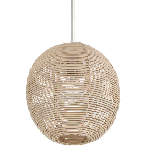 Berkeley 1 Light 13 inch Brushed Nickel Pendant Ceiling Light, Medium