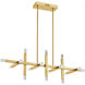 Francesca LED 40 inch Aged Brass Horizontal Chandelier Ceiling Light
