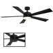 Wynd 60 inch Matte Black Downrod Ceiling Fan in 3500K