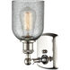 Ballston Caledonia LED 5 inch Polished Nickel Sconce Wall Light in Charcoal Glass, Ballston