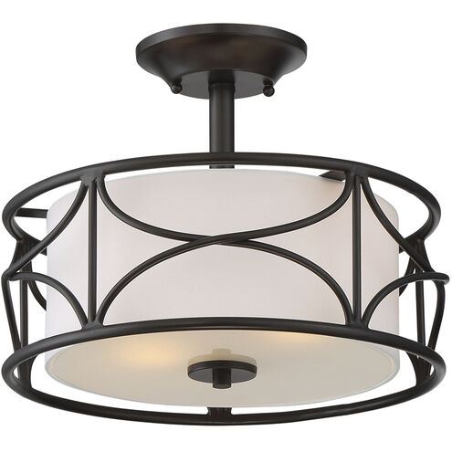 Avara 2 Light 13 inch Oil Rubbed Bronze Semi-Flush Ceiling Light