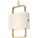 Melbourne 2 Light 5.91 inch Antique Brass and Alabaster Pendant Ceiling Light