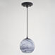 Milano LED 6.25 inch Matte Black Mini Pendant Ceiling Light