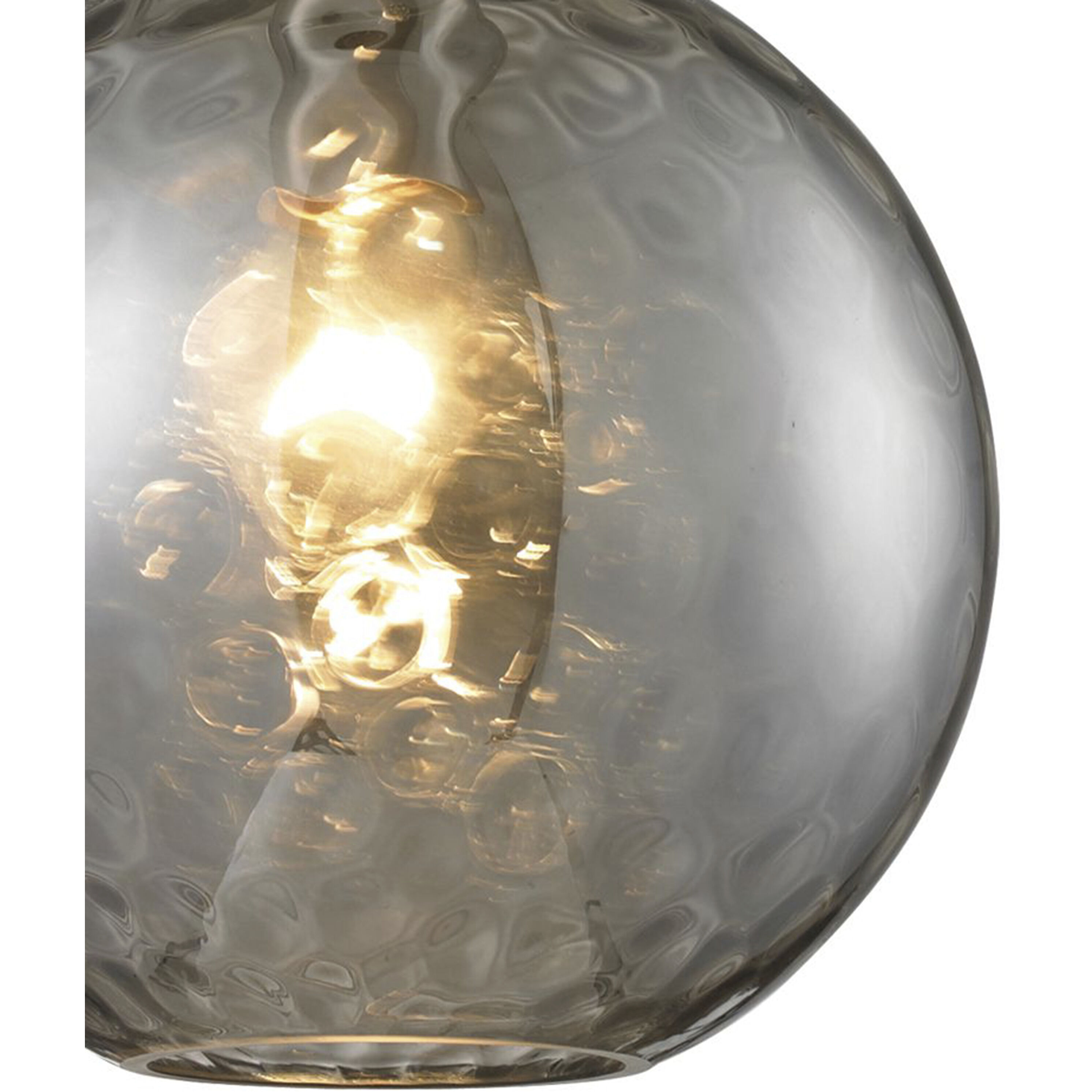 Watersphere 1 Light 10 inch Smoke with Polished Chrome Mini Pendant Ceiling Light