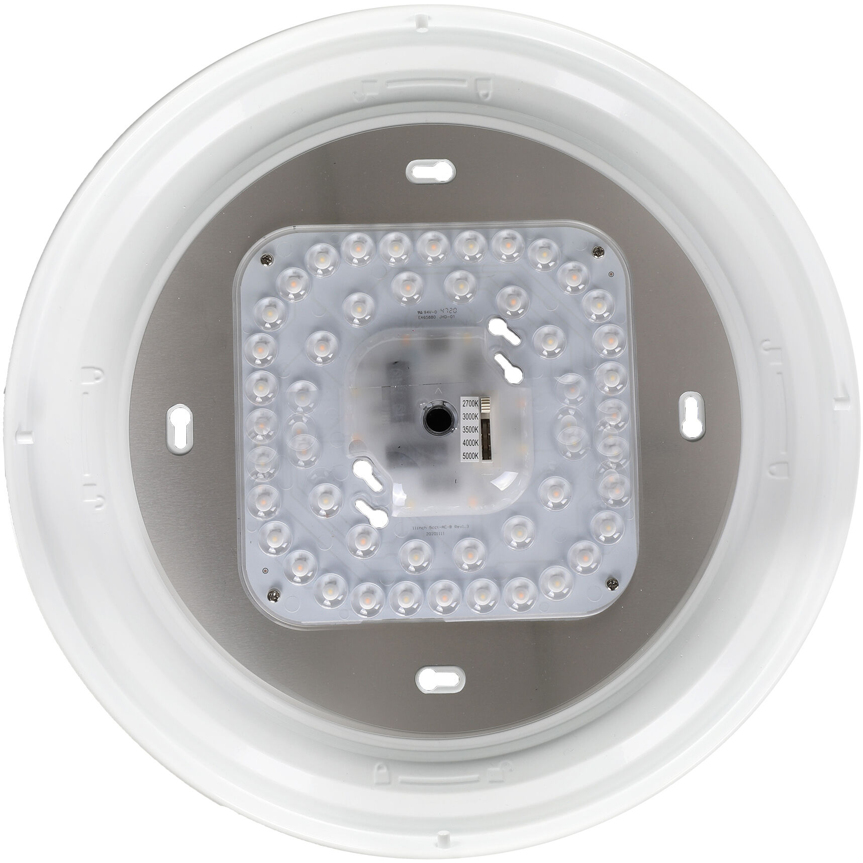 EnviroLite LED 13.75 inch White Puff Flush Mount Ceiling Light