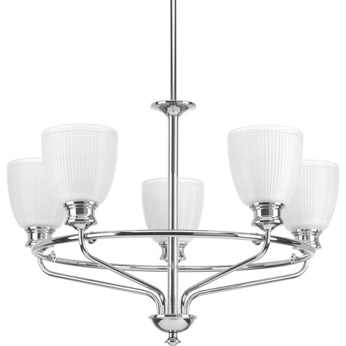 Lucky 5 Light 25 inch Polished Chrome Chandelier Ceiling Light