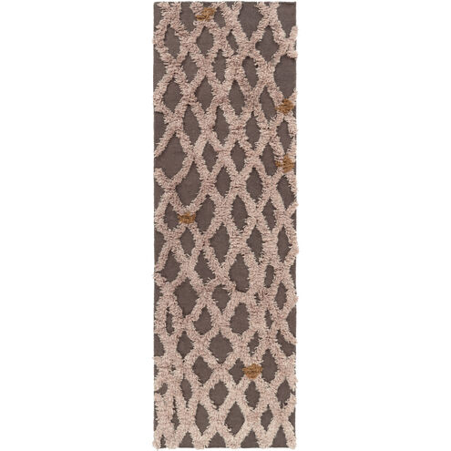 Midelt 96 X 30 inch Dark Brown, Taupe, Camel Rug