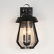 Mariner 2 Light 17.5 inch Black and Antique Brass Outdoor Wall Mount, Large