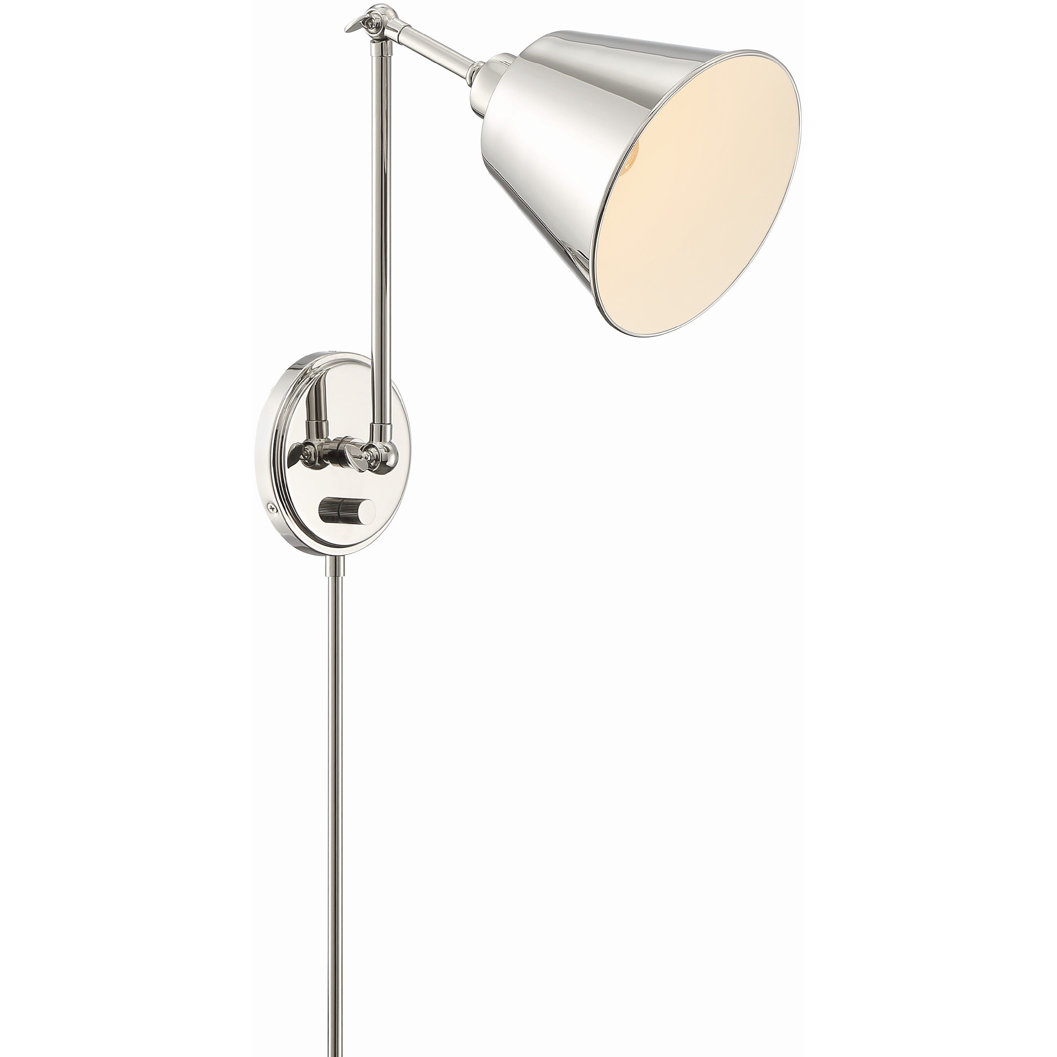 Mitchell 16 inch 60.00 watt Polished Nickel Task Sconce Wall Light