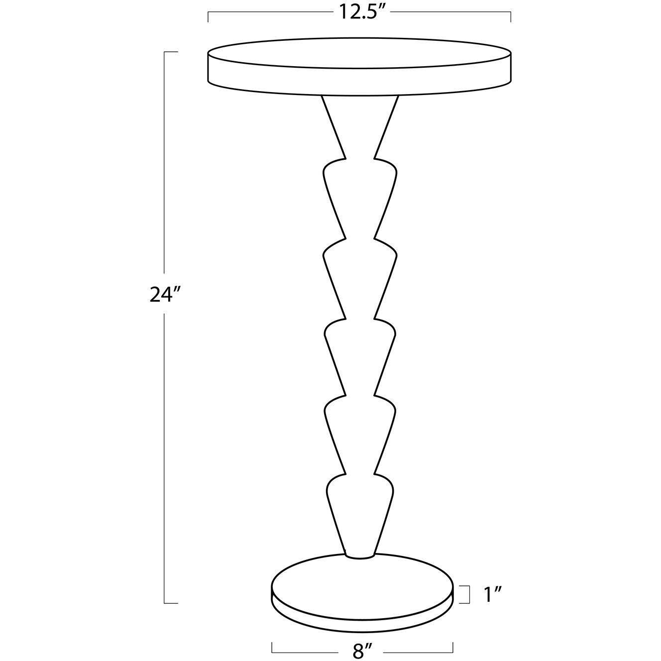 Patricia 24 X 12.5 inch Natural Accent Table
