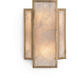 John Richard Calcite 2 Light 5 inch Gold Leaf Wall Sconce Wall Light AJC-8987 - Open Box