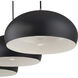 Domma 3 Light 48 inch Black with Brushed Nickel Accents Linear Chandelier Ceiling Light, Extra Large