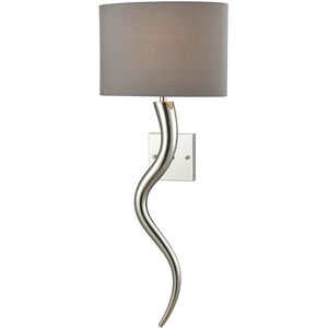 Nile 1 Light 13 inch Polished Nickel Sconce Wall Light