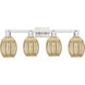Preston 4 Light 36 inch Brushed Satin Nickel Bath Vanity Light Wall Light in Mercury Glass