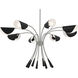 Arcus LED 45.5 inch Satin Nickel with Black Chandelier Ceiling Light