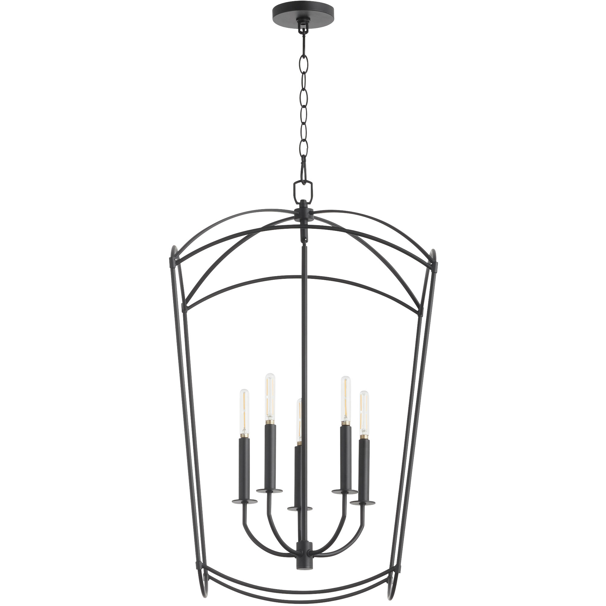 Mantle 5 Light 19 inch Matte Black Entry Ceiling Light