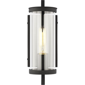 C&M by Chapman & Myers Eastham 1 Light 12.5 inch Textured Black Outdoor Wall Lantern