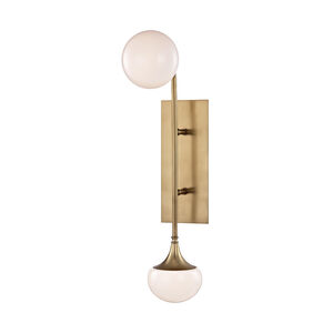 Fleming LED 4.75 inch Aged Brass Wall Sconce Wall Light