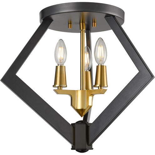 Flechette 1 Light Chrome Flush Mount Ceiling Light